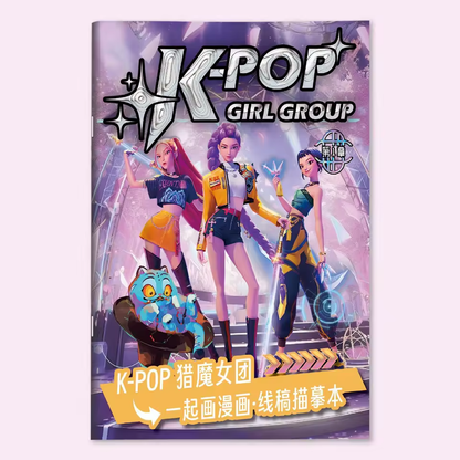 Libro para Colorear Guerreras K-Pop™ – Edición Anime Kids