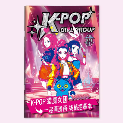 Libro para Colorear Guerreras K-Pop™ – Edición Anime Kids