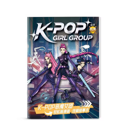 Libro para Colorear Guerreras K-Pop™ – Edición Anime Kids