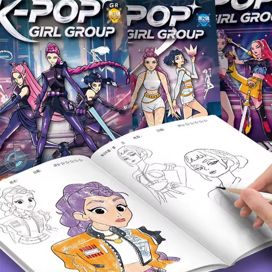 Libro para Colorear Guerreras K-Pop™ – Edición Anime Kids