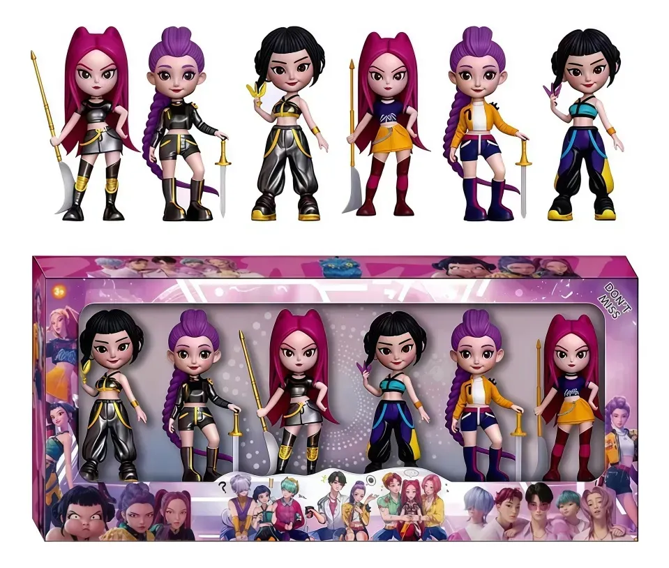 Figuras Guerreras K-Pop | Set Coleccionable con Caja